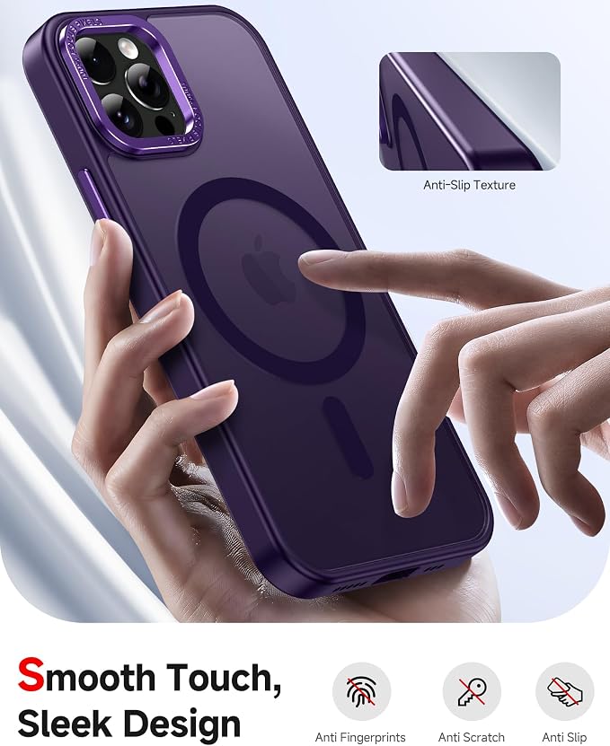 LeYi for iPhone-12-Pro-Max Case Purple:[ Screen Protector X2+ Camera Cover X2] Compatible with Magsafe i Phone 12Pro Promax Fundas para iohone 12 Pro Max Magnetic Protective Rugged Women Man, Purple - Image 5