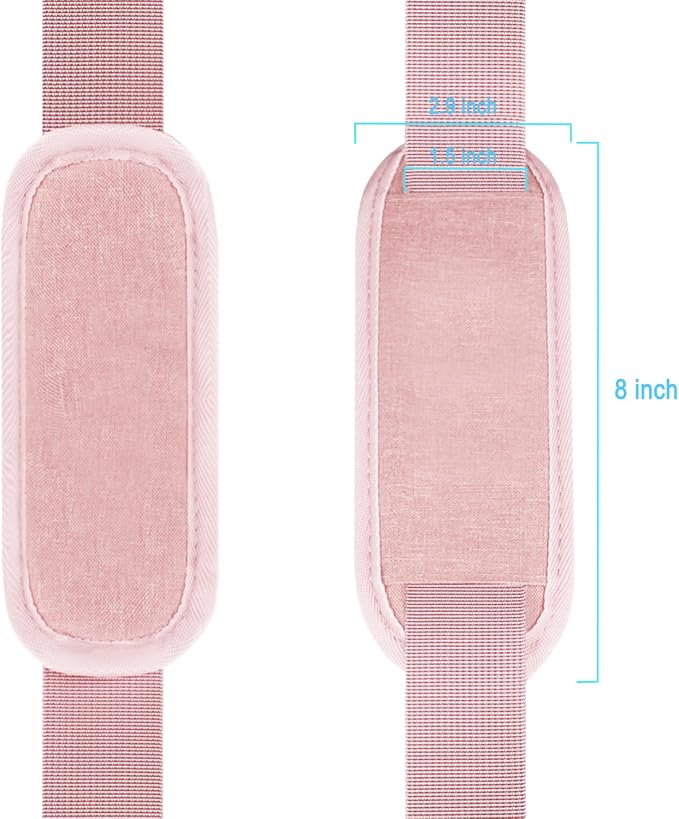 Shoulder Strap, Durable 55" Universal Replacement Laptop Shoulder Strap, Adjustable Comfortable Belt with Metal Hooks for Briefcase, Computer Messenger Bag, Laptop Case Luggage/Duffel/Camera, (Pink) - Image 4