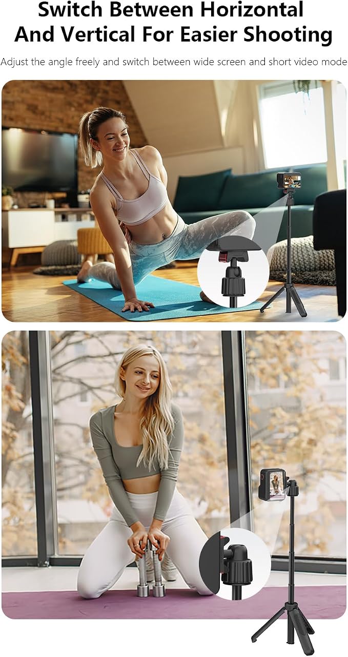 15.75" Selfie Stick Tripod Stand for Insta360 Ace Pro 2 Insta 360 X5 Accessories, Magnetic Quick Release Mini Extension Rod Shorty Handle Grip Monopod Extended Pole for Ace Pro Accessory - Image 4
