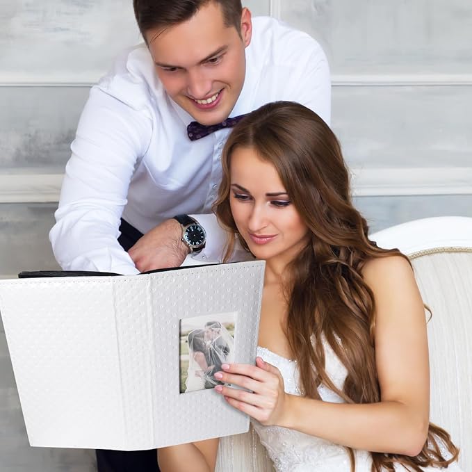 RECUTMS Photo Album 4x6 Pictures, 300 Pockets Large Capacity Picture Album | Acid-Free Black Pages, Leather Cover, Horizontal Pockets, Custom Photo Cover, Perfect for Wedding, Family&Trave - Image 6