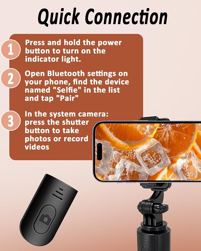 67" Phone Tripod Selfie Stick for iPhone and Android Phone, Cell Phone Tripod Stand with Wireless Remote Control - Image 8