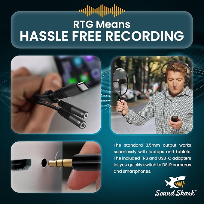 Parabolic Directional Microphone (3.5mm TRRS + USB-C Bundle) Professional External Long Range Recording, DSLR Camera, & Smartphone Mic for Birding, Listening, and Shotgun Boom Alternative - Image 4