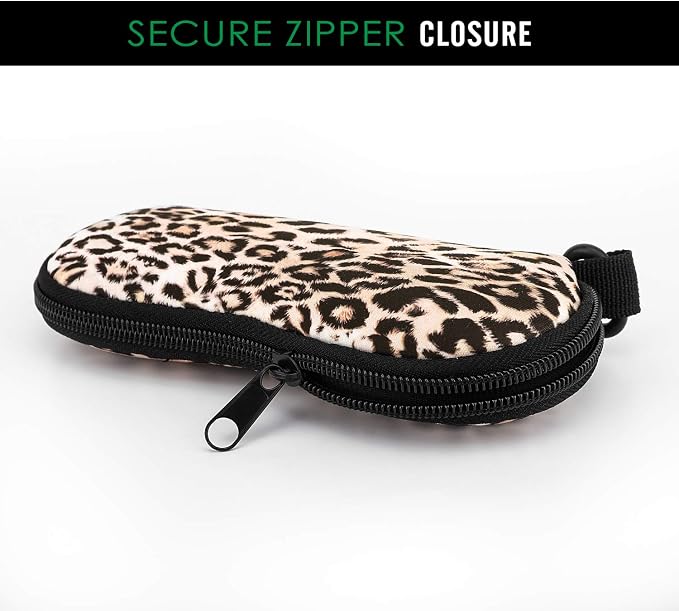 MoKo Sunglasses Soft Case Ultra Light Neoprene Zipper Eyeglass Case for Men Women - Image 5