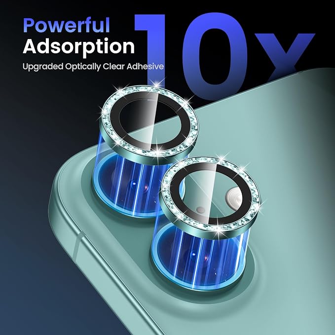Tensea for iPhone 16/16 Plus Camera Lens Protector Bling, Camera Cover | 9H Tempered Glass Camera Screen Protector, Metal Individual Ring for iPhone16 6.1inch/ 16Plus 6.7inch, HD Clear, Easy Install - Image 6