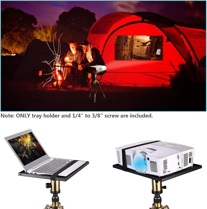NEEWER Laptop Notebook Pallet Projector Tray Holder, 1/4" to 3/8" Screw | For Tripod Stand Mount, Use in Stage, Meeting Rooms, Outdoor Lecture Halls (Tripod Stand Not Included)(34 * 24 * 1.3cm) - Image 7
