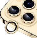for iPhone 14 Pro/14 Pro Max Camera Lens Protector Cover, Gold | Individual Metal, 9H Hardness, Scratch Resistant, Shockproof, Drop Protection, Case Friendly, Stylish Accessories by Xfilm