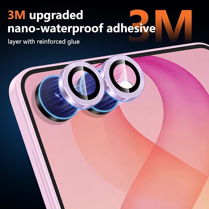 for Samsung Galaxy Z Flip 8 Camera Lens Protector, Individual Metal Ring Tempered Glass Lens Cover, [Strong Adsorption] Scratch Resistant Ultra-Thin HD Clear Lens Cover, 1 Set-Purple - Image 4