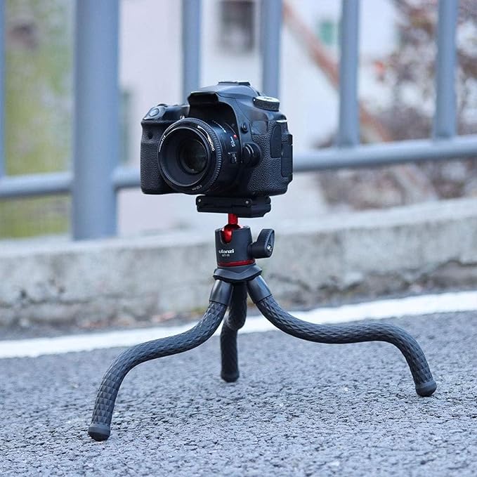 ULANZI Camera Tripod, Mini Flexible Stand w Hidden Phone Holder w Cold Shoe Mount, 1/4'' Screw f Magic Arm, Universal f iPhone 17 16 15 14 Pro Max XS Max Canon Nikon Sony DJ Pocket 4/3 Cameras - Image 9