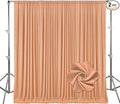 10ft x 10ft Khaki Backdrop Curtains for Parties, Polyester Fabric Backdrop Drapes with Rod Pockets for Weddings, Birthday, Halloween, Photography, Christmas Party Background Curtain, 2 Panels by Tisspoms