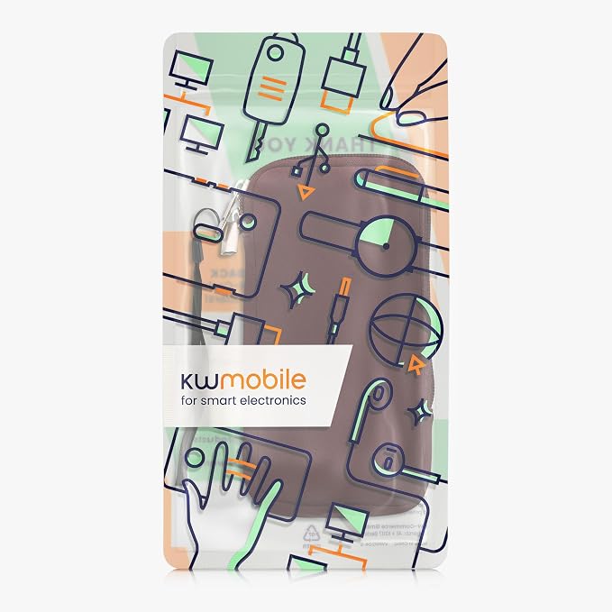 kwmobile Universal Phone Pouch Size XXL - 7" - Neoprene Smartphone Pouch with Zip - Water-Repellent Mobile Phone Case - Sleeve in Bordeaux Violet - Image 7