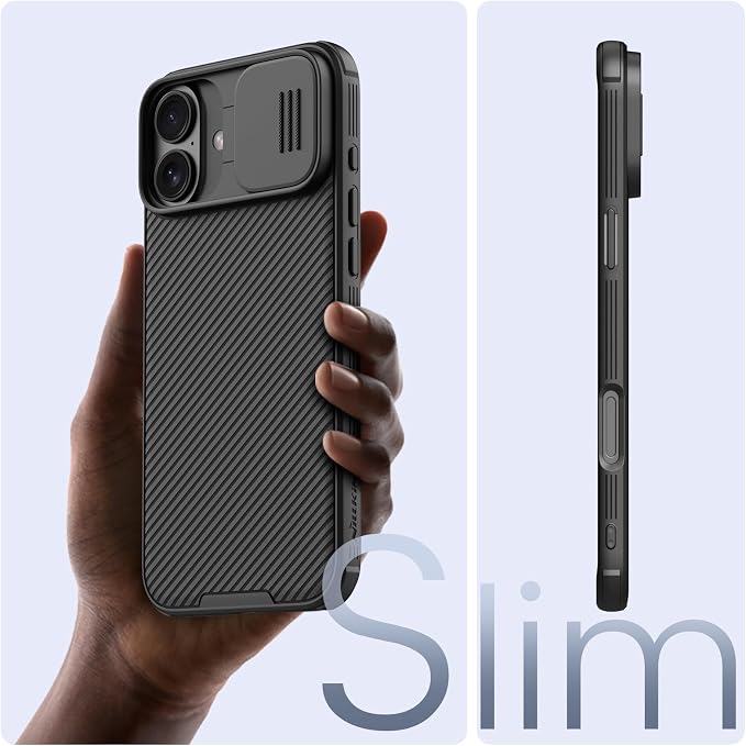 Nillkin Magnetic for iPhone 16 Plus Case, Upgraded Slide Camera Protection, Compatible with Magsafe, Slim Shockproof Protective Phone Case for 16 Plus 6.7 inch, Black - Image 5