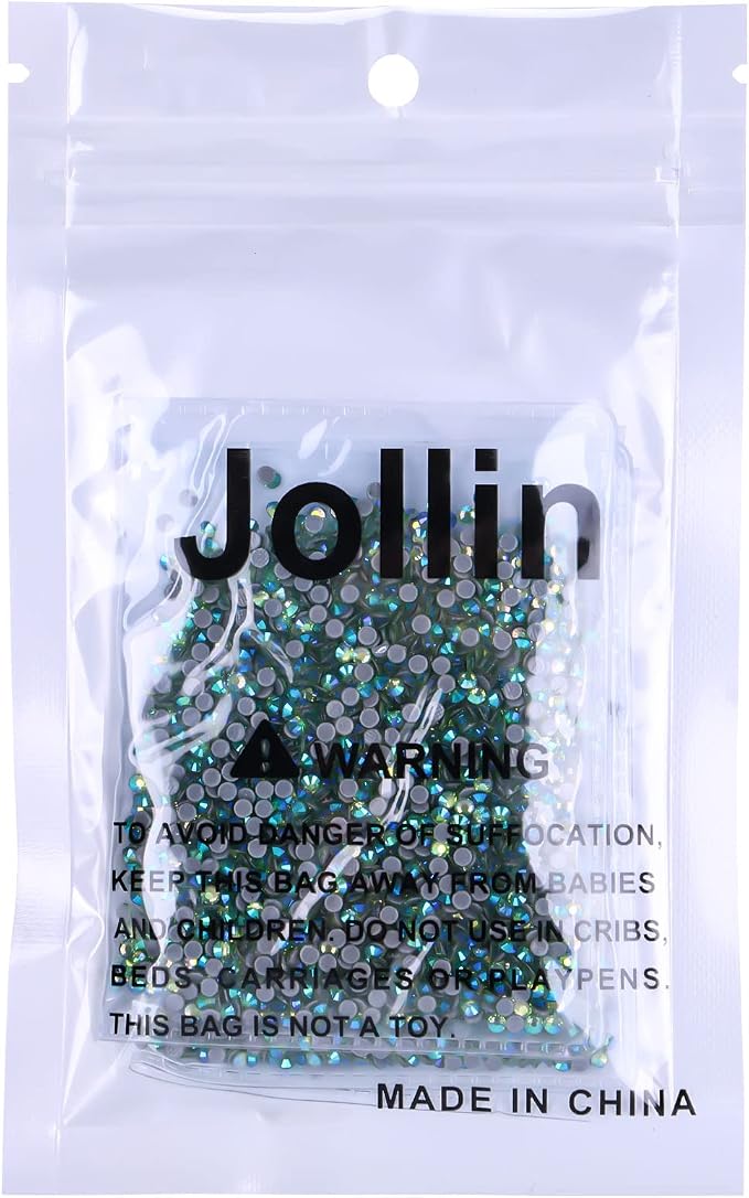 Jollin Hotfix Rhinestones Flatback Crystal Gems 2.4mm SS8, Light Green AB | 2880pcs Hot Fix Crystals Glass Rhinestones for Bedazzling, Crafting, Clothes, Shoes & Accessories DIY Decoration - Image 7