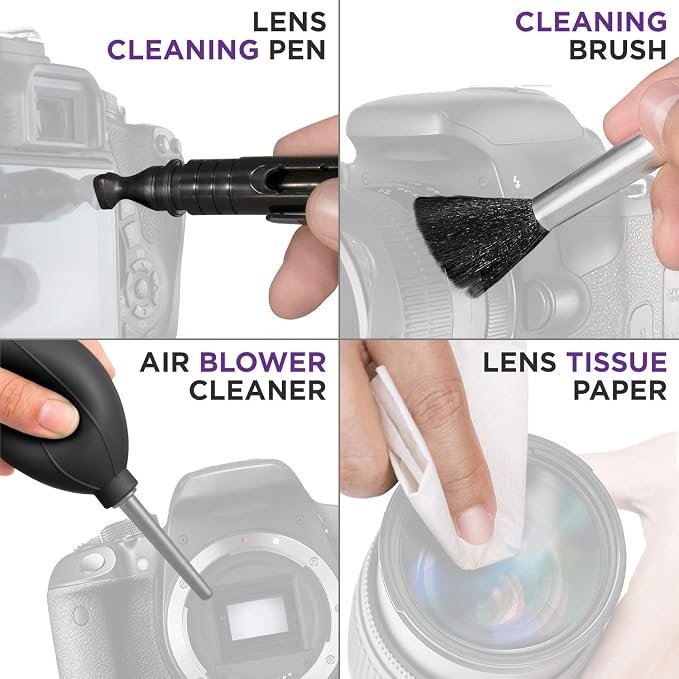 Altura Photo Camera Cleaning Kit, APS-C Sensor Cleaner for DSLR Mirrorless | Streak-Free Results, Includes All-Natural Cleaner, Swabs, Pen, Blower, Brush, Cloth & Hard Case - Image 8