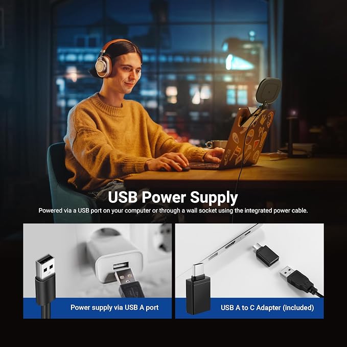 NEEWER BASICS 2Pcs 5" 10W LED Streaming Light, Bi Color Edge Lit Full Screen CRI95 USB Lamp with Multifunction Desk Stand, Monitor Laptop Computer Webcam Video Conference Zoom Recording Lighting, NL10 - Image 6