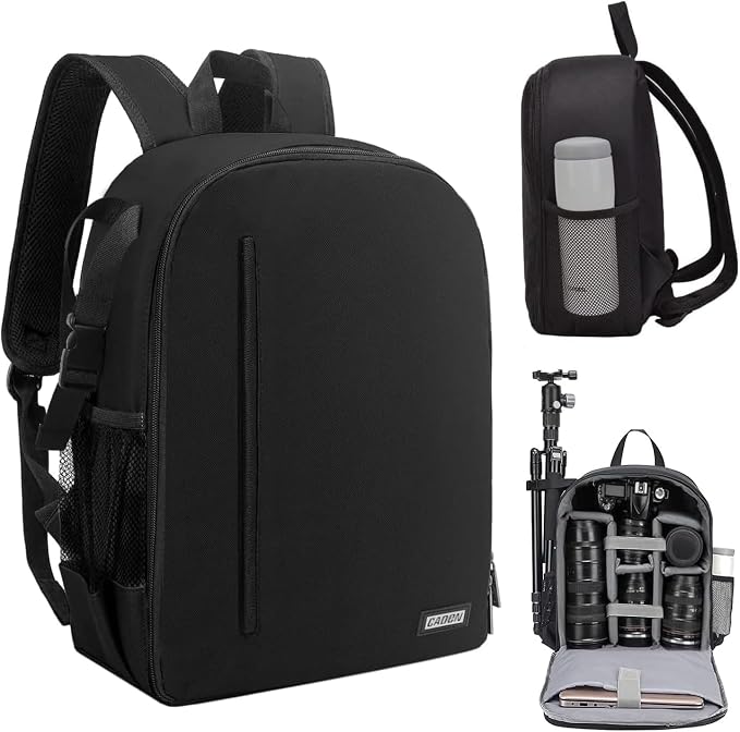 CADeN Camera Backpack Bag Professional for DSLR/SLR Mirrorless Camera Waterproof, Camera Case Compatible for Sony Canon Nikon by CADeN