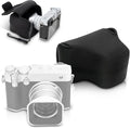 JJC Soft Neoprene GFX100RF Camera Case Bag for Fuji Fujifilm GFX100RF Pouch | GFX 100RF Protective Storage,Compatible with GFX 100 RF + Original Lens Hood, with Inner Lanyard & Touch-Fastening Flap by JJC