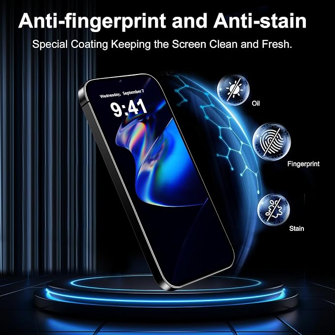 QsmQam 3 Pack Screen Protector for Samsung Galaxy S24 FE + 3 Pack Camera Lens Protector, Ultra HD Tempered Glass, 9H Hardness, Anti Scratch, Easy Installation - Case Friendly - Image 5