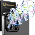 UniqueMe for iPhone 15 Pro/15 Pro Max Camera Lens Protector Bling Colorful | 3 Pack-Drop Protection, Case Friendly, 9H Tempered Glass, Camera Cover Screen, Update New Version by UniqueMe