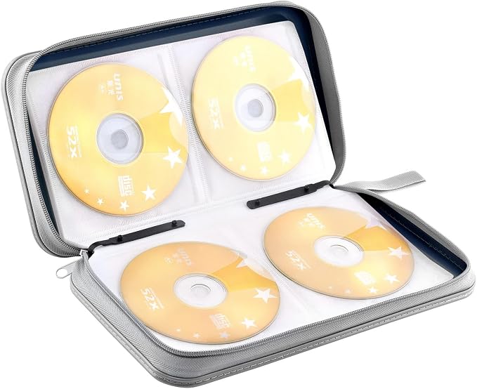 96‑Capacity Hard Plastic CD/DVD Binder for Car, Home & Travel | Zipper‑DVD Organizer, Scratch‑Resistant Sleeves Shield Discs From Dust & Damp; Stores Music, Video, Gaming & Blu‑ray Discs - Image 5