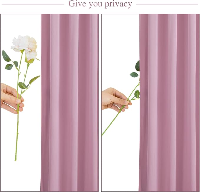 6 Panels Dusty Pink Backdrop Curtain for Parties Wedding Wrinkle Free Pink Photo Curtains Backdrop Drapes Fabric Decoration for Birthday Party Baby Shower 30ft(W) x 10ft(H) - Image 7