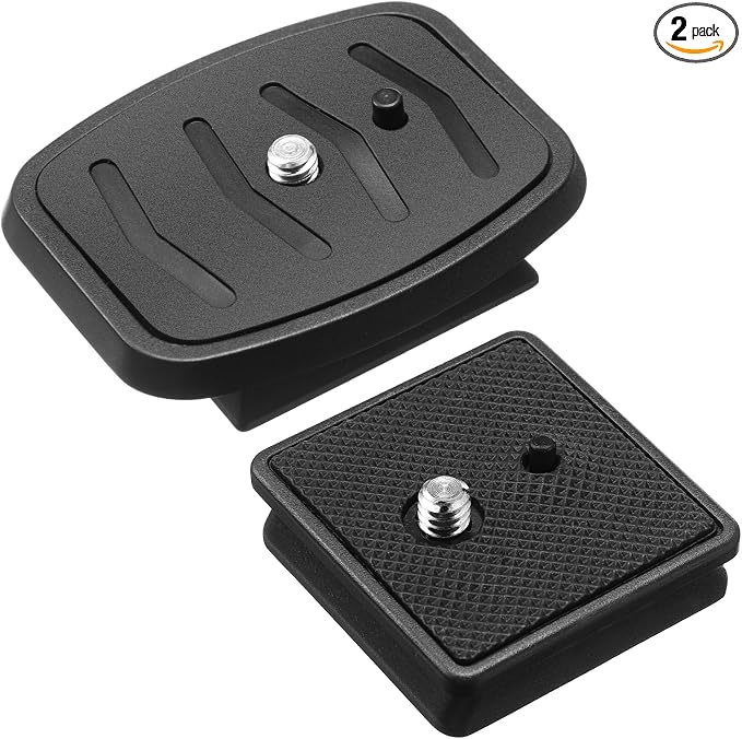 TOODOO 2 Pack 41mm and 43mm Tripod Quick Release Plate Camera Mounting Adapter, 2 Sizes QR Release Camera Tripod Ball Head Parts Replacement Compatible with Ambico V0552 V0554, Sunpak,Kalimar by TOODOO