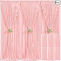 6 Panels Blush Pink Backdrop Curtain for Parties Baby Shower Wrinkle Free Pink Photo Curtains Backdrop Drapes Fabric Decoration for Wedding Birthday Party 30ft(W) x 10ft(H) by Tao-GePartyDecorations