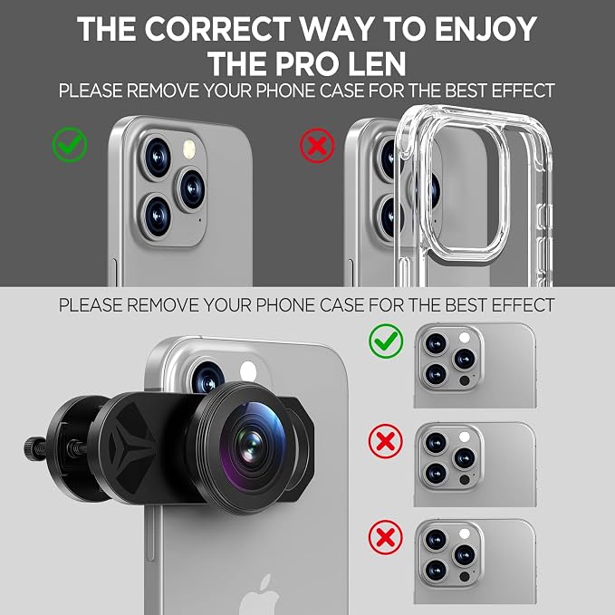 HD 200° Fisheye Lens for iPhone and Samsung Smartphones, Black - Image 6