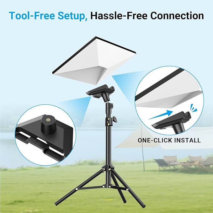 Starlink Mini Tripod Mount with Adapter - Height Adjustable & 360° Tilt, Compatible with Starlink Mini Terminal, Portable Sturdy Stand for RV Camping & Outdoor Use - Image 2