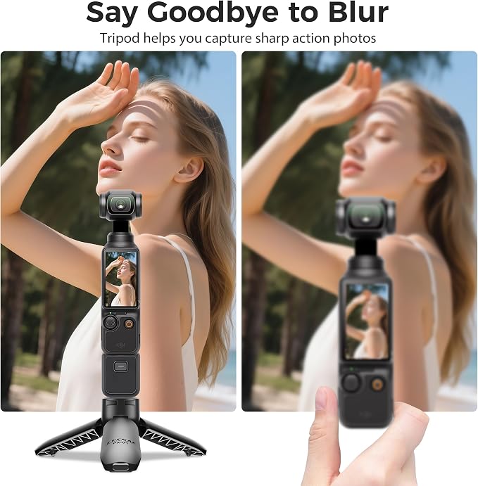 0.01S Auto Open Mini Tripod for DJI Osmo Pocket 4P/4/3&Insta360 Luna Ultra | LEEKAI PX01 Automatic Desktop Stand & Grip with 1/4"Screw for Action 6/5 Pro/4/3, Insta360 X5/X4/X3, Gopro, Xtra Muse - Image 6