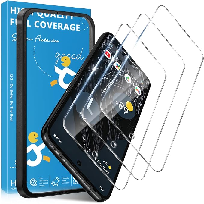 3 Pack Screen Protector for Google Pixel 8 Pro Tempered Glass | Supports Ultrasonic Fingerprint Unlocking, Featuring Anti-Scratch 9H Hardness & Easy Alignment Kit by JavoYion