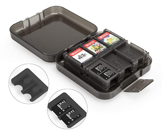 Amazon Basics Portable Game Storage Case for 24 Nintendo Switch Games, Compact Game Card Holder with Organized Slots, 3.4 x 3.4 x 1 Inches, Black - Image 4
