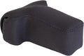 OP/TECH USA Soft Pouch – Compact digital camera case, lightweight accessories pouch, sleek neoprene sleeve for DSLR, perfect for backpacks & travel – durable protection in style D-SLR Zoom Black by OPTECHusa