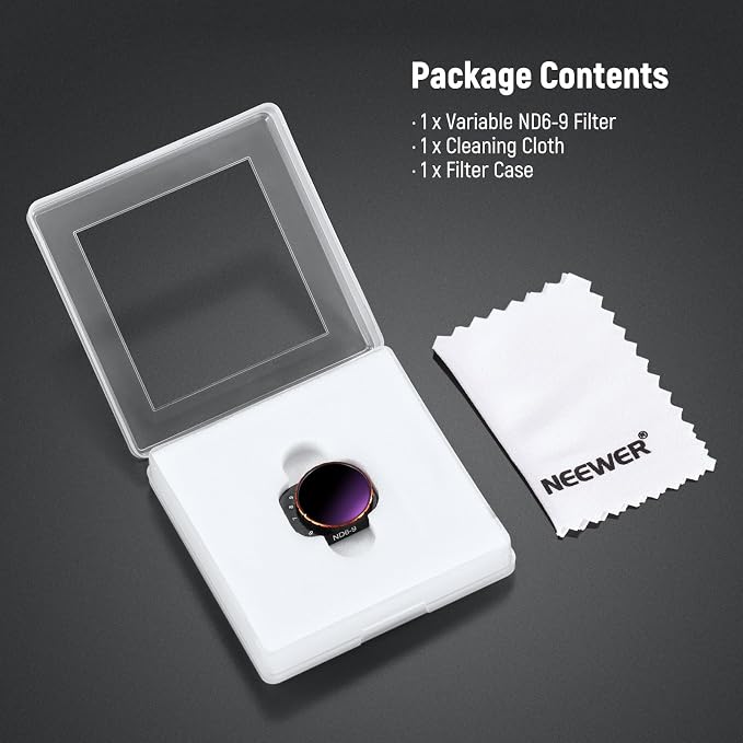 NEEWER Variable ND Filter Compatible with DJI Mini 3 / Mini 3 Pro, ND32-512 5-9 Stops Snap On Multicoated HD Optical Glass Slim Drone Camera Lens Aerial Video Photography Accessories - Image 9