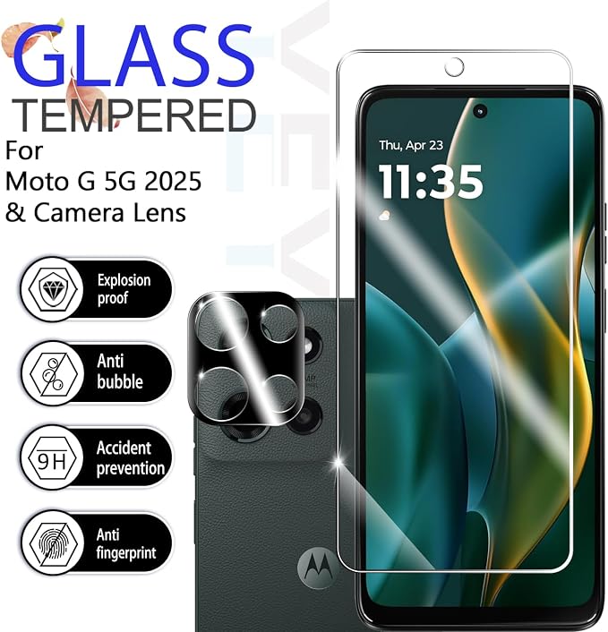 Moto G 2025/2026 Tempered Glass Screen & Lens Protector 2+2 Pack HD Clear | [Case Friendly] [Anti-Glare] [Bubble-Free] - Image 2