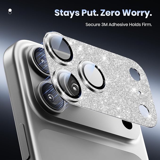 Hoerrye for iPhone 17 Pro Camera Lens Protector - 12FT Shatterproof | Military Grade Protection, Strong Adsorption, 9H+ Tempered Glass Camera Screen, Full Protective Cover, Case Friendly - Image 5