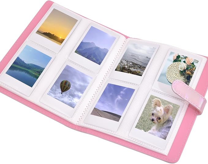 Sunmns Accessories Bundle Kit Compatible with Fujifilm Instax Mini 13 12 11 9 8 90 70 Instant Camera, Include Album, Film Stickers, Photo Frames, Hanging Frame, Strap (Bright Pink) - Image 2
