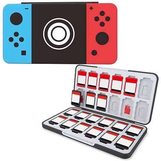 HEIYING Game Card Case Compatible with NINTENDO SWITCH 2 / Micro SD Cards | Portable Game Card Holder, Hard ABS Shell with Soft Silicone Lining, Dedicated Card Slots,Magnetic Closure for Easy Access by HEIYING