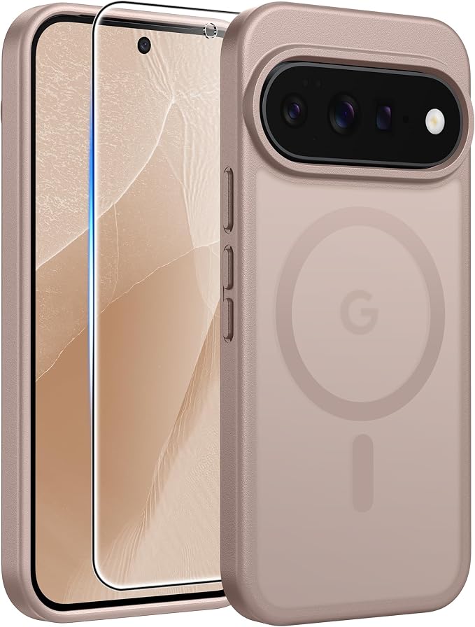 FNTCASE for Google Pixel 11 Pro Case/Pixel 11 Case, with Screen Protector | Fit for Magsafe, Translucent Matte, 14FT Military Grade Drop Protection, Shockproof Protective Phone Cover, Desert Gold by FNTCASE