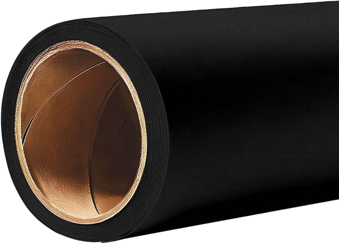 Seamless Black Paper Backdrop Roll for Photography, Photo Background, and Photoshoot Cover–Roll of Paper with Backdrop Cover for Background Stand,Thick Anti-Wrinkle Matte.(106.9''x36' Black) by YSKE