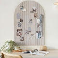 Large Arched Felt Bulletin Board - 6 Customizable Adhesive Tiles with Pins | Stylish 35" X 24" Cork Board Alternative for Office and Wall Decor - Perfect to Display Your Photos by ZICOTO
