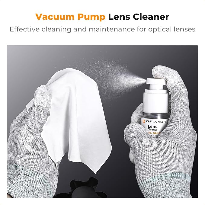 K&F CONCEPT 10-in-1 Photo Camera Cleaning Kit for Lensc,Camera, Cell Phones | Strong Blower with Short & Long Nozzle,Safe Cleaning Solution, Multifunctional Pen,Microfiber Cloth,for Canon Nikon Sony,MK04 - Image 7