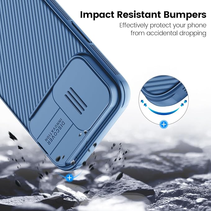 Nillkin Magnetic for iPhone 16 Pro Max Case, Upgraded Slide Camera Cover, Compatible with Magsafe, Slim Shockproof Protective Phone Case for 16 Pro Max 6.9 inch, Blue - Image 6