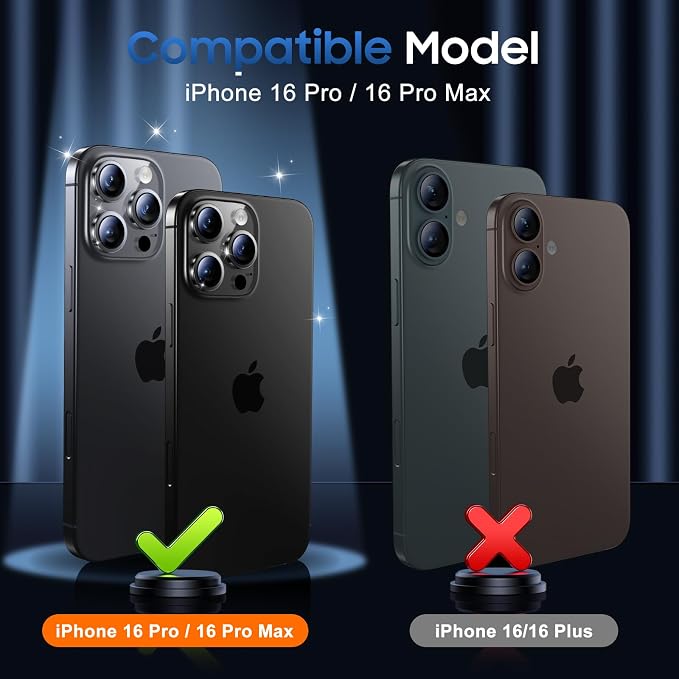 UniqueMe for 3 Pack iPhone 16 Pro/iPhone 16 Pro Max Camera Lens Protector | Drop Protection, Case Friendly, 9H Tempered Glass, Camera Cover Screen, Update New Version - Image 7