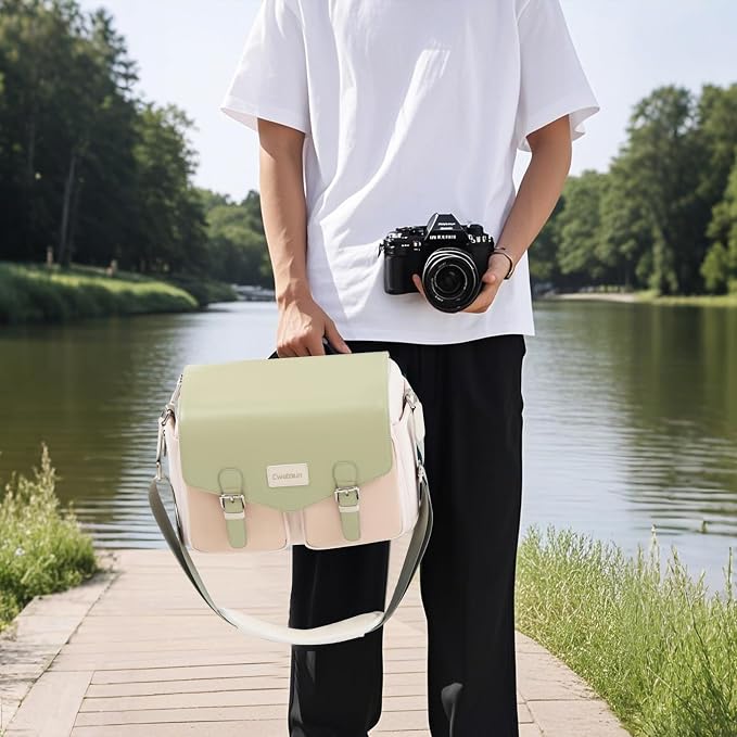 Cwatcun Large Camera Messenger Bag, Crossbody Case with Tripod Holder | Camera Shoulder Photography Bag for Men/Women for Canon, Nikon, Sony, Fuji DSLR/SLR/Mirrorless Cameras, Lens and Accessories - Image 9
