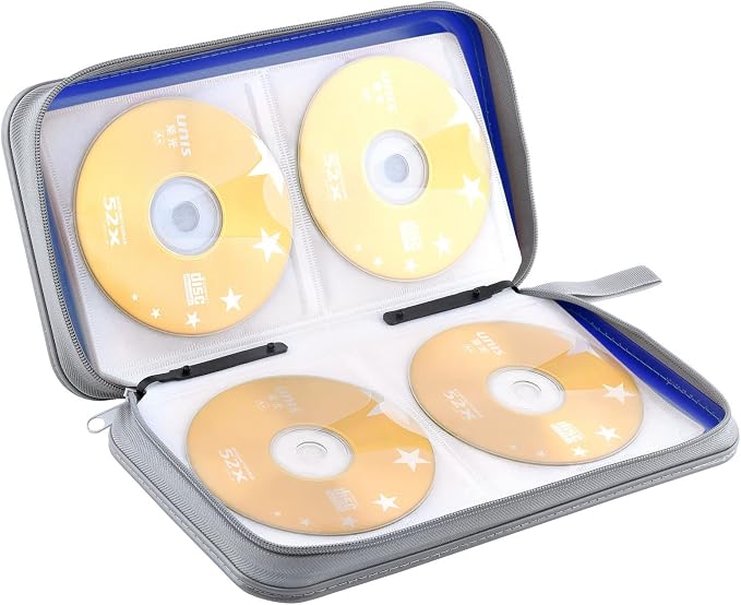 96‑Capacity Hard Plastic CD/DVD Binder for Car, Home & Travel | Zipper‑DVD Organizer, Scratch‑Resistant Sleeves Shield Discs From Dust & Damp; Stores Music, Video, Gaming & Blu‑ray Discs - Image 5