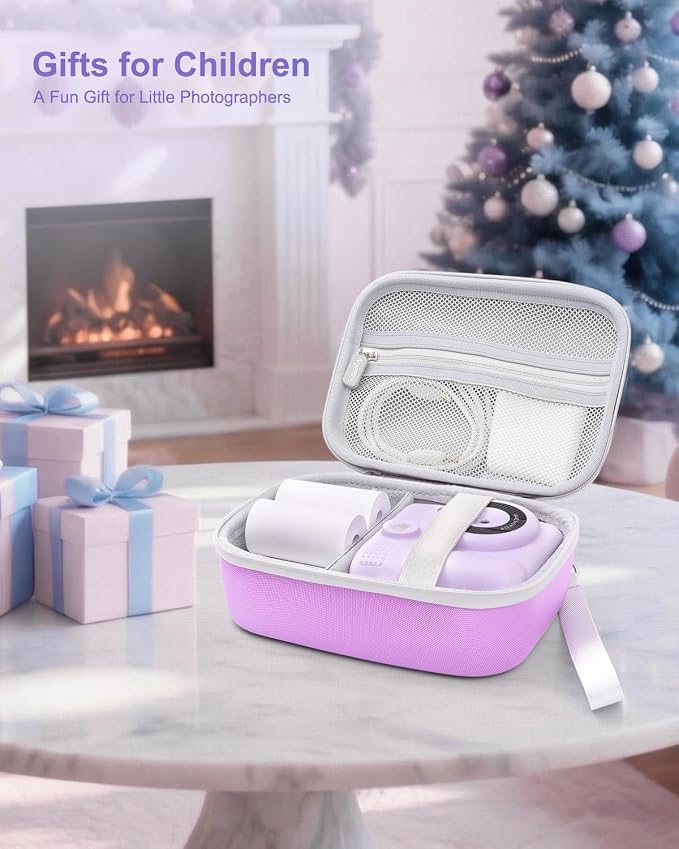 Krypthos Kids Instant Print Camera Case for Dylanto for ESOXOFFORE (Violet) | Compatible with ESOXOFFORE, Dylanto, DUDUDRAGON, Zostuic, Gofunly, Cimizi, Paper Storage, Perfect for Gifting, Easy to Carry - Image 7