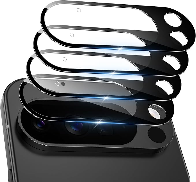 4 Pack Camera Lens Screen Protector for Google Pixel 9 Pro | 9H Tempered Glass Camera Lens Cover Decoration, Case Friendly, High Definition, Scratch-Resistant by MIUOLV