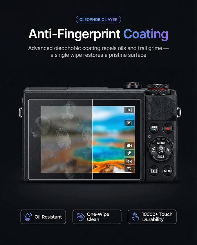 Screen Protector for Canon PowerShot SX740 HS/SX730 HS, 9H Glass | 3-Pack + ABS Box. 9H Hardness, Anti-Scratch, Anti-Bubble, HD Clarity, Anti-Fingerprint, Anti-Glare, Easy Install - Image 8