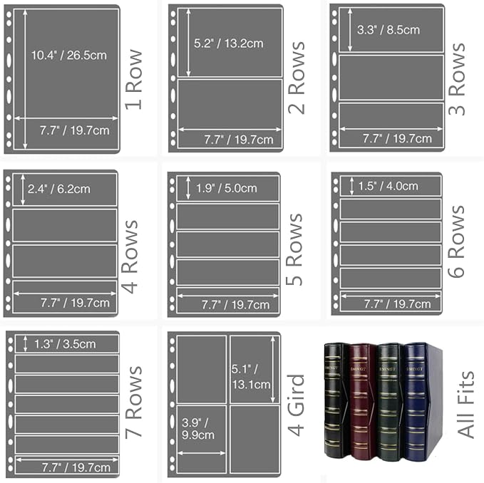 MUDOR Stamp Pages for Stamp Collection Album Binder Book, 10 Sheet 4 Grids | Stamp Sleeves 4 Pocket for Collectors ,Stamp Collecting Sheets Supplies,Professional Pack - Image 7