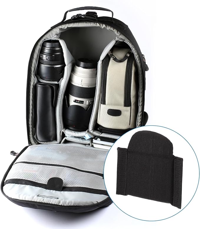 PATIKIL Camera Bag Divider, 2Pcs 6.5"x6.3"x0.55" Shockproof Camera Bag Inserts Separator Pad Protective Lens for Nikon Camera DSLR Protect Bag Organizer Universal Divider Cushion, Black - Image 6